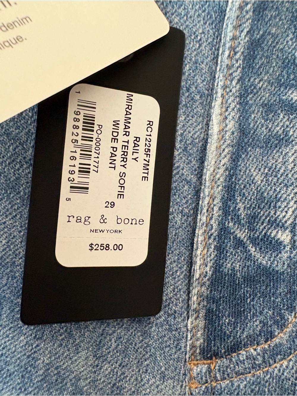 rag & bone Miramar Railey Light Blue Wide-Leg Jeans 29 - Picture 5 of 15